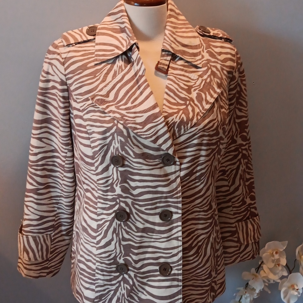 Vintage Silkland zebra print jacket